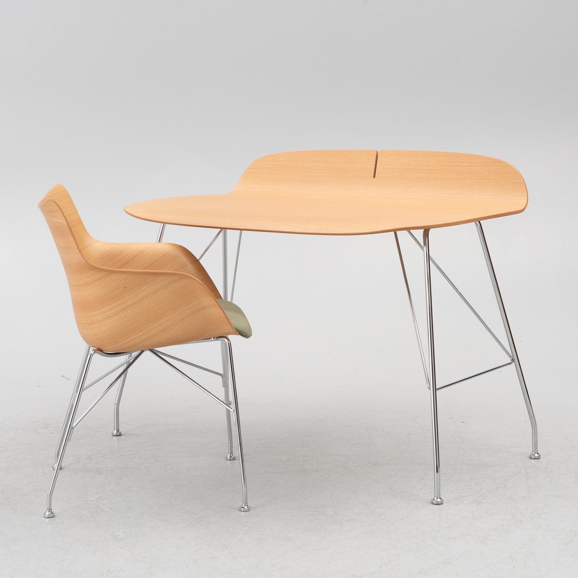 Philippe Starck, skrivbord och stol, "Earl of Wood", Kartell.