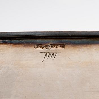 Tapio Wirkkala, a silver lidded wooden box, Kultakeskus, Hämeenlinna 1983.