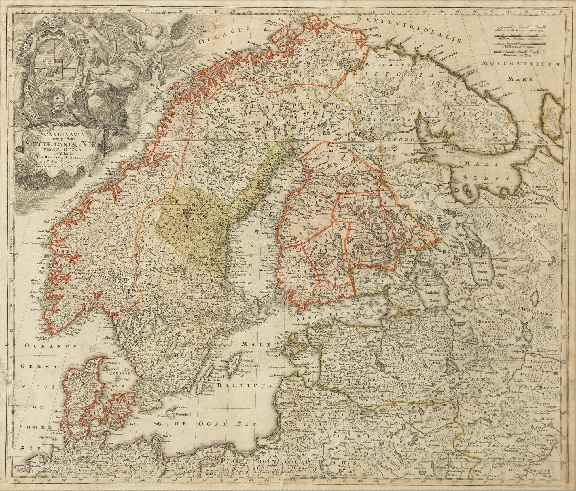 Johann Baptist Homann, "Scandinavia".