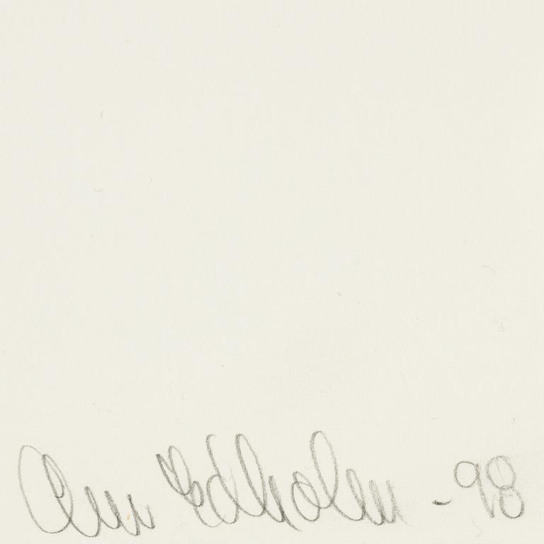 Ann Edholm, etching, 1998, signed EA.