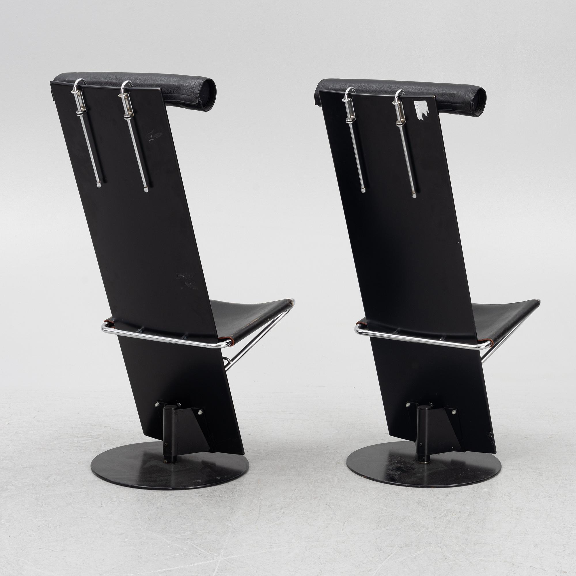 Börge Lindau & Bo Lindekrantz, stolar, ett par, "Plankan", Lammhults.