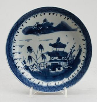 SKÅLAR med FAT, 10 st, porslin, Kina, tidigt 1800-tal.