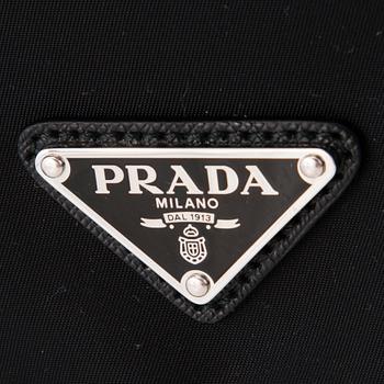 PRADA Black Nylon Messenger Bag.