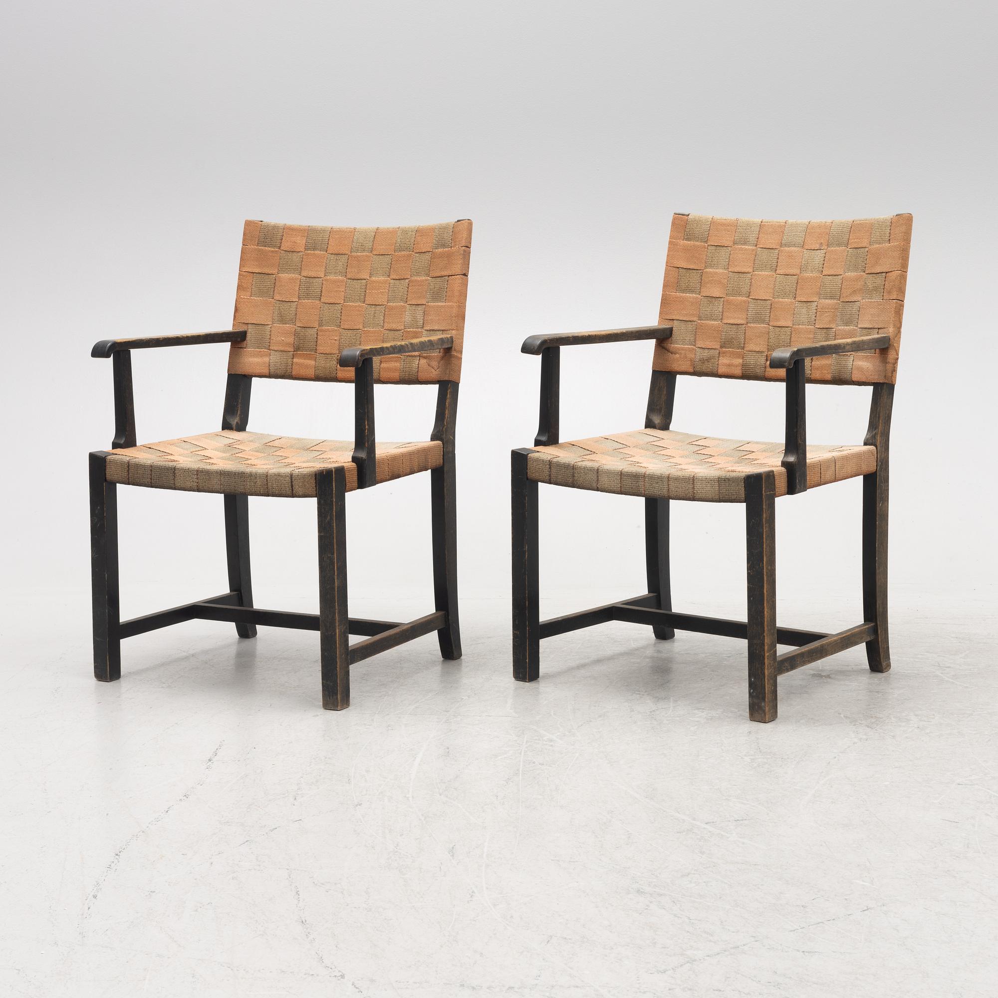 Gemla, a pair of armchairs model "5678", Diö, 1930s.