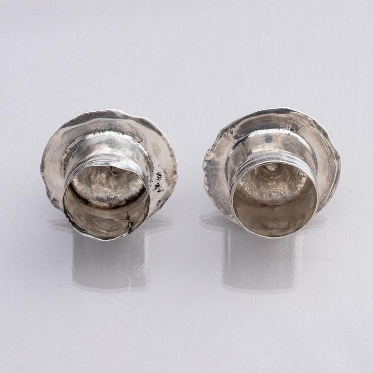 A French 18th century silver cruet-set, marks of Joseph Bouillerot, Paris 1775.