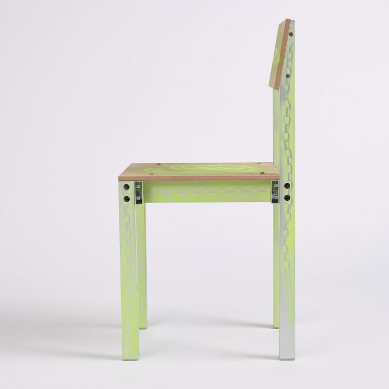 Fredrik Paulsen, a unique chair,  "Chair One, Machine Head", JOY, 2024.
