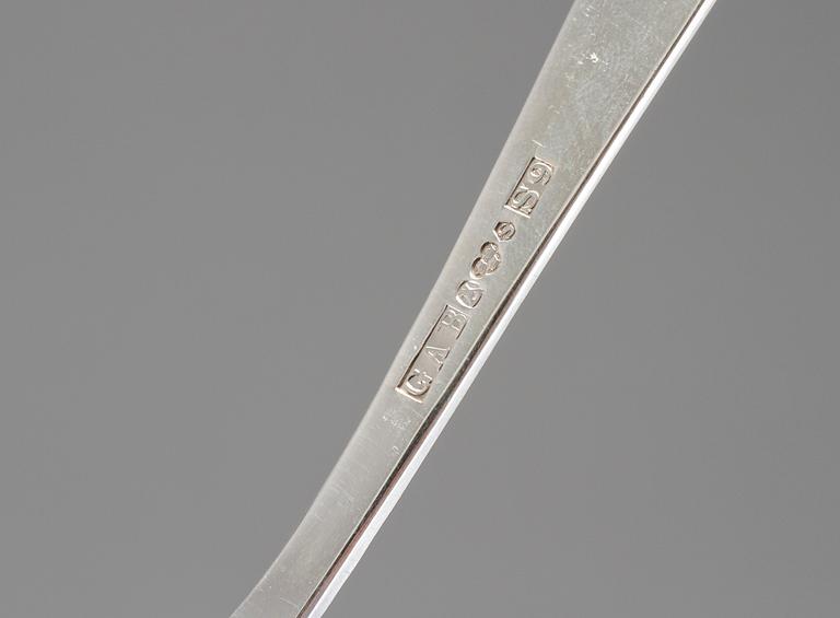 KAFFESKEDAR, 12 st, silver, GAB, Stockholm, 1968, vikt 197 g.