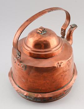 KAFFEPANNA, koppar, 8 liter, 1800-tal.