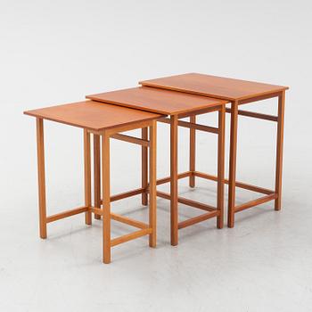 Josef Frank, a mahogany model '618' nesting table, Firma Svenskt Tenn, after 1985.