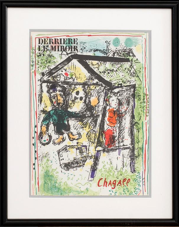 MARC CHAGALL, litographe in colours, cover of Derrière le Miroir no 182 1969.