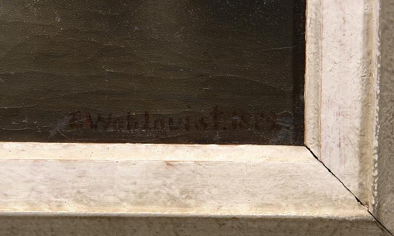 ERNFRIED WAHLQVIST, olja på duk, sign o dat 1889.