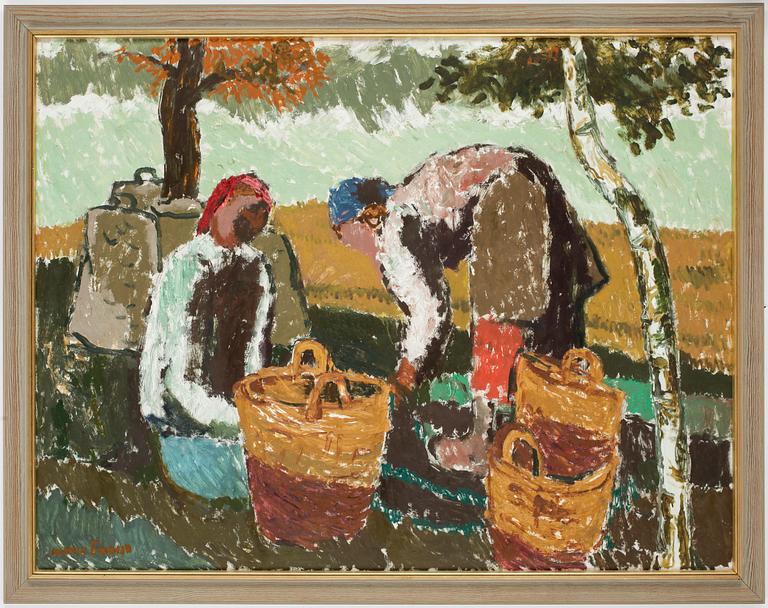 MARTIN EMOND, olja på pannå, signerad.