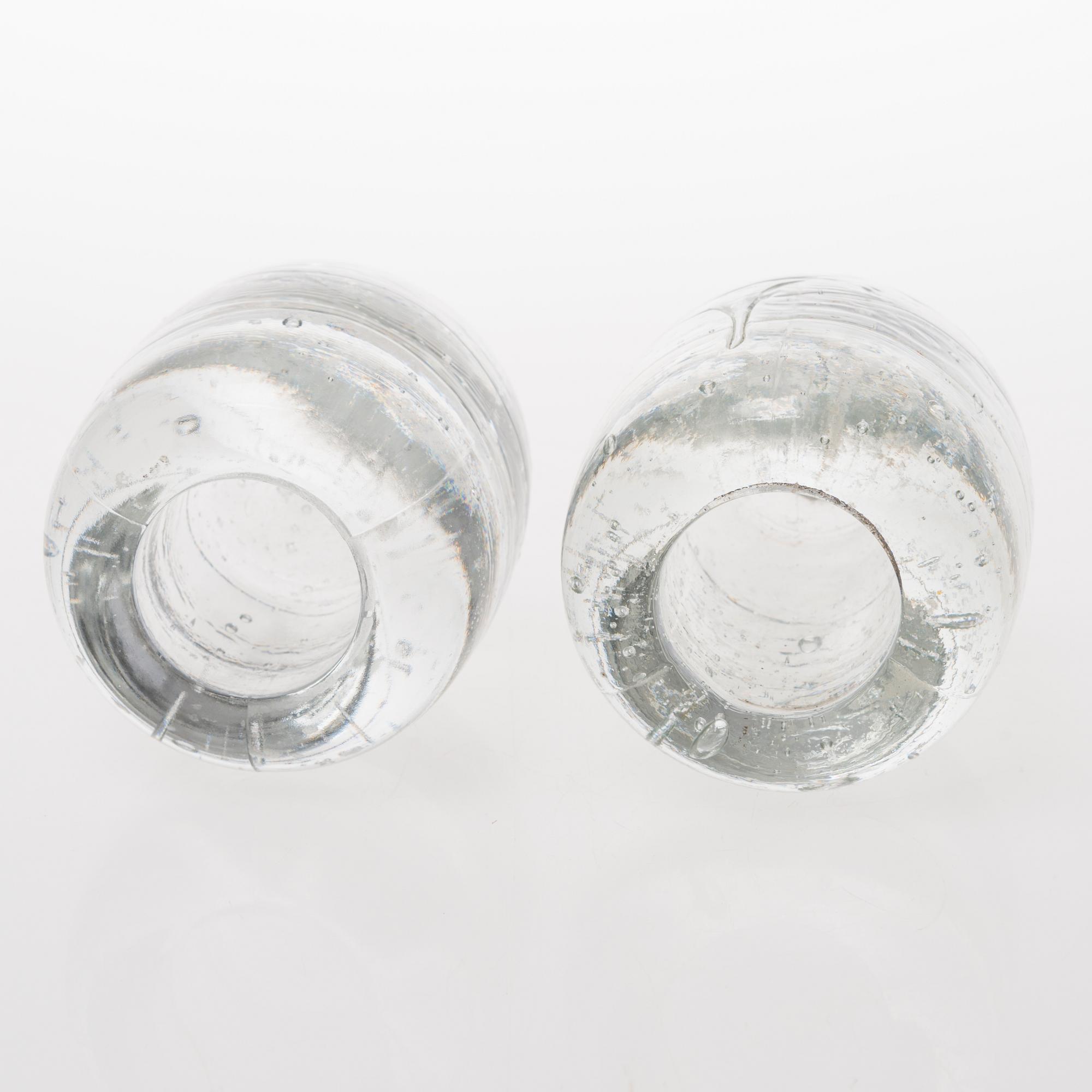 TIMO SARPANEVA, A set of six glass candleholders of the Arkipelago-series for Iittala.