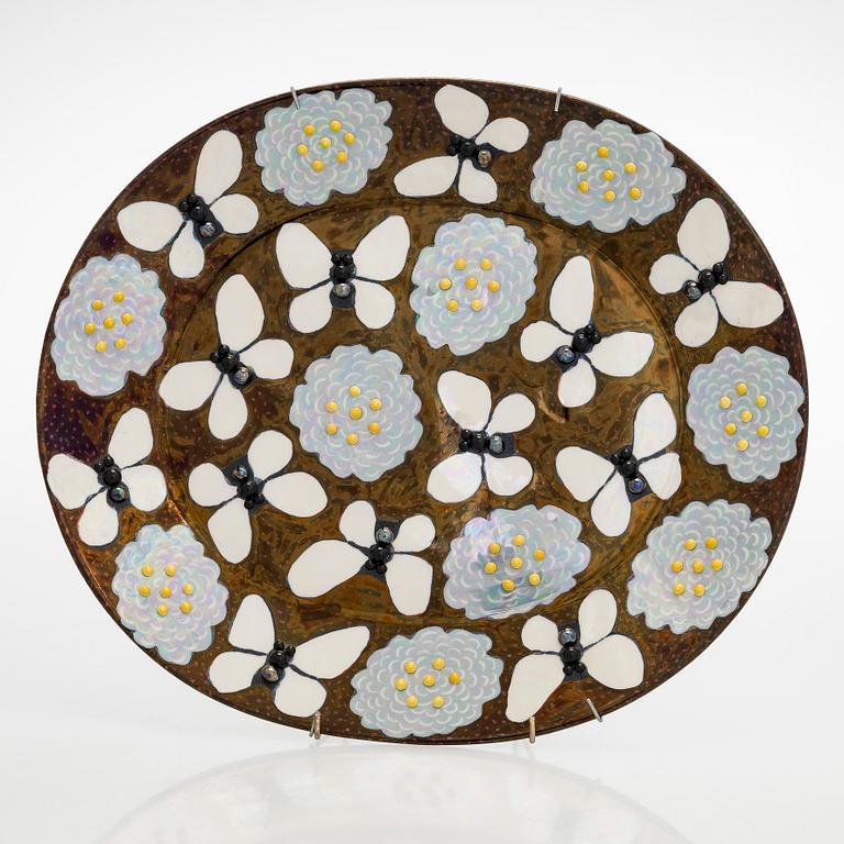 Birger Kaipiainen, a ceramic 'Butterfly' plate for Arabia Art 1982, signed and numbered II 0/300.