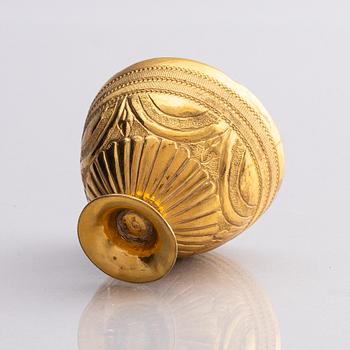 Zarf or possibly an egg cup, 8K gold, probably Ottoman 19th century.