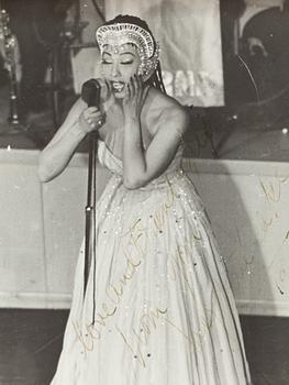 AUTOGRAF, Josefin Baker Berns salonger 1956.