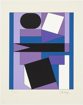 Victor Vasarely, "I ON" Portfölj med 7 serigrafier.
