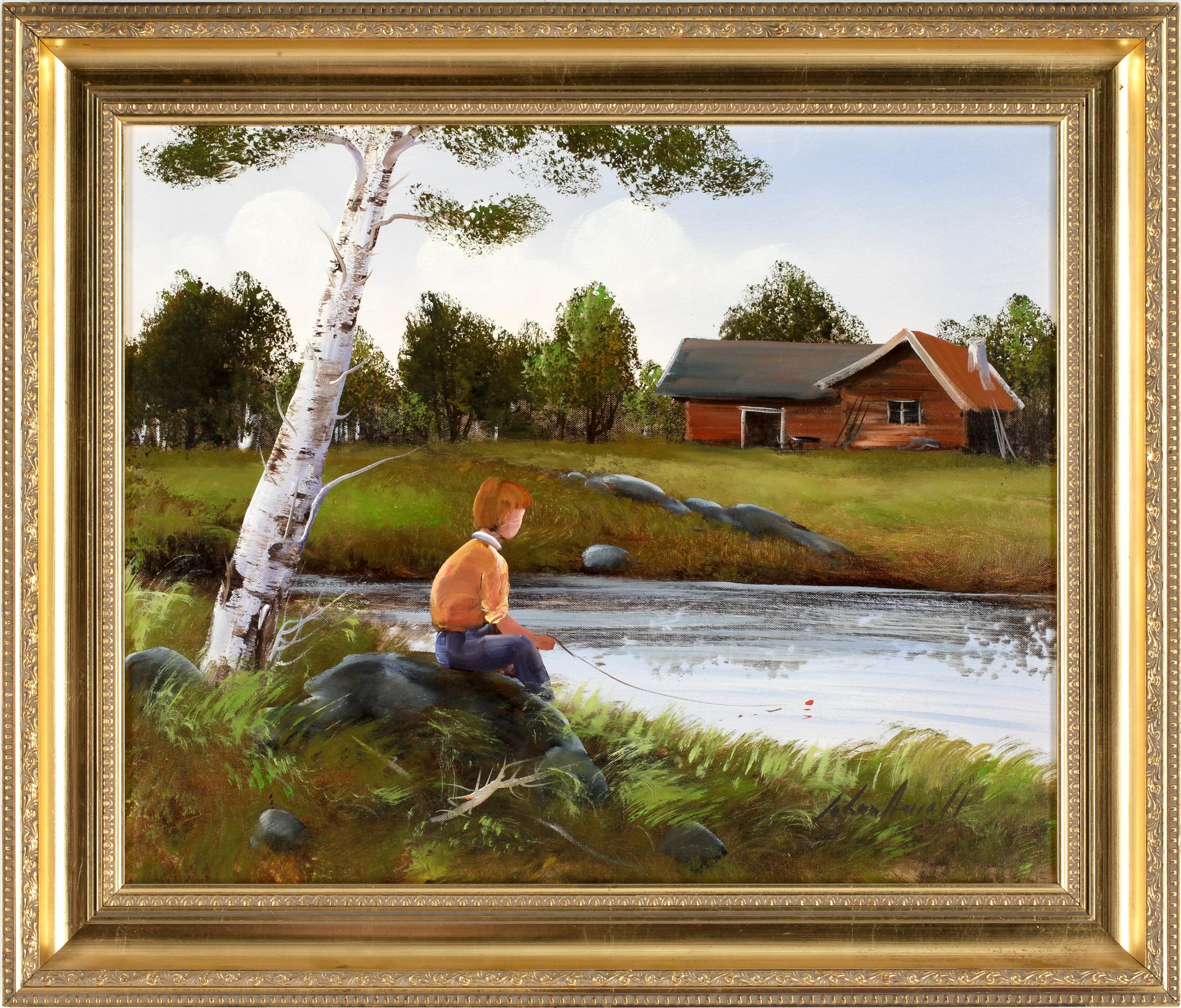 JOHAN ARVALL, olja på duk, sign.