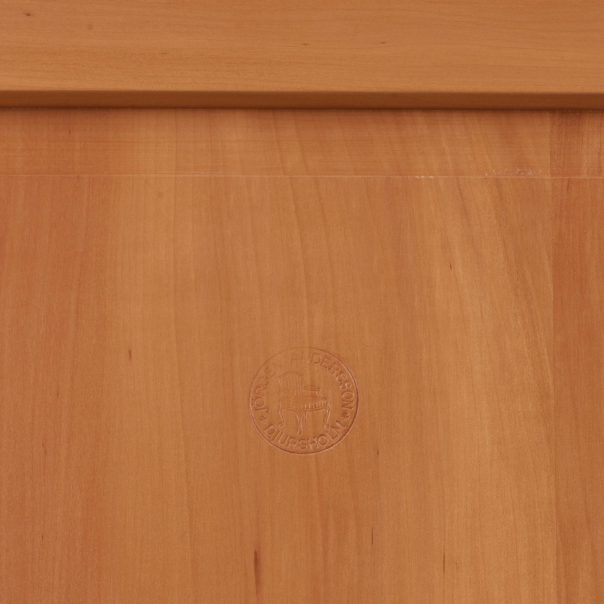 Carl-Axel Acking, A Carl-Axel Acking pear wood Swedish Modern cabinet, executed by carpentry Jörgen Andersson, Djursholm Stockholm 1943.