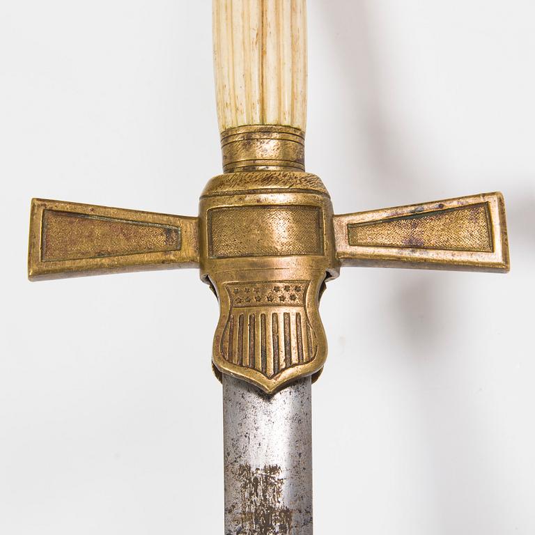 Ceremonial sword, American, early 20th century.