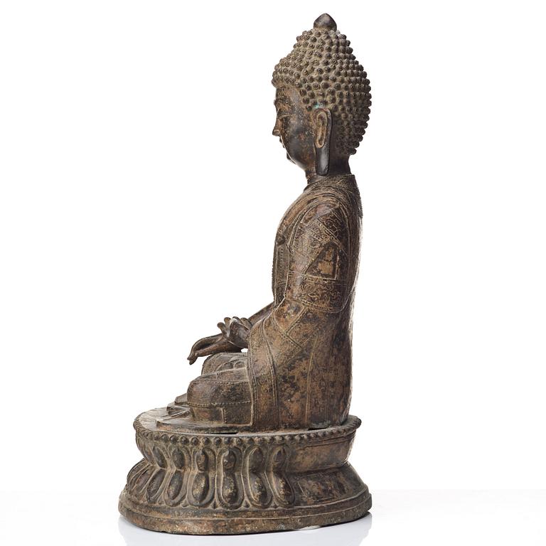 SHAKYAMUNI BUDDHA, brons. Troligen 1900-tal.