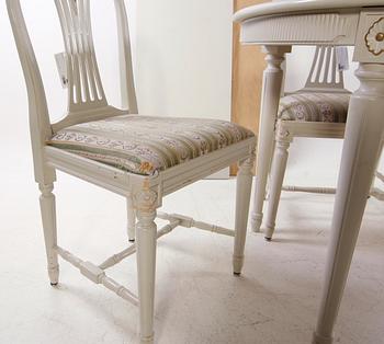 MATSALSGRUPP, 5 delar. Gustaviansk stil.