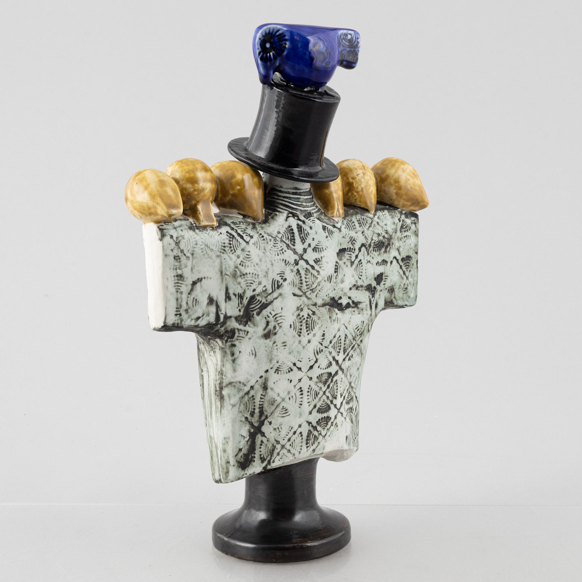 Lisa Larson, a 'Fågelskrämma' figurine, Gustavsberg, 1970-71.