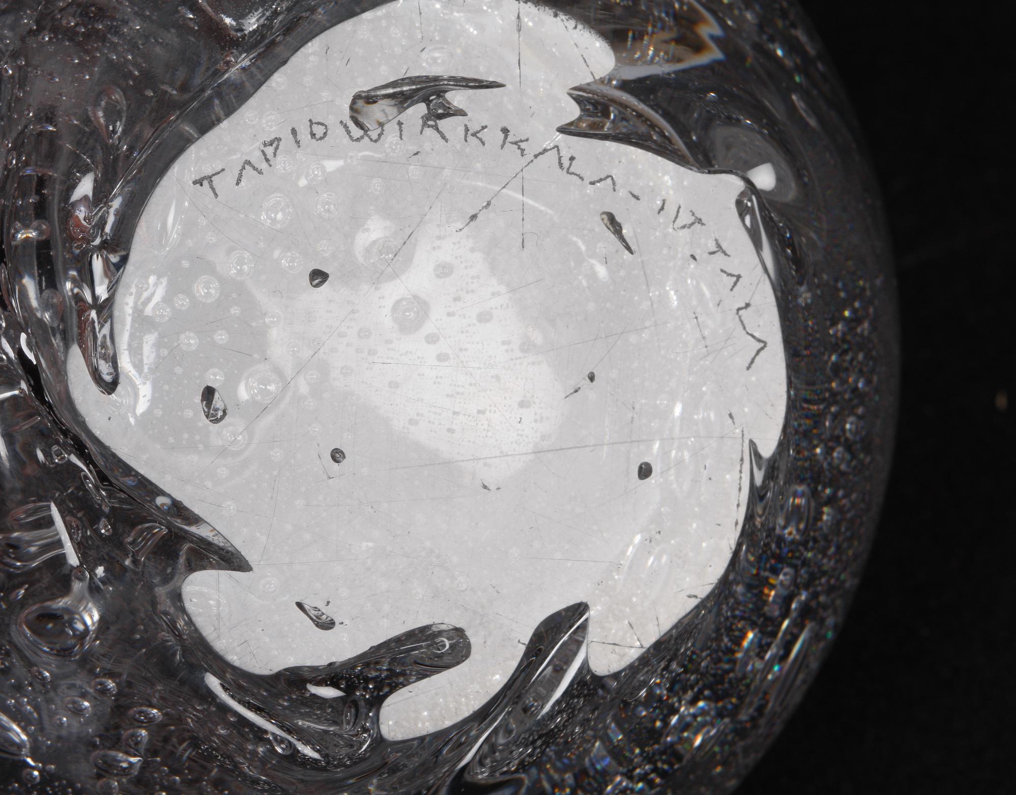 VAS, glas, Tapio Wirkkala. Iittala. Sign.
