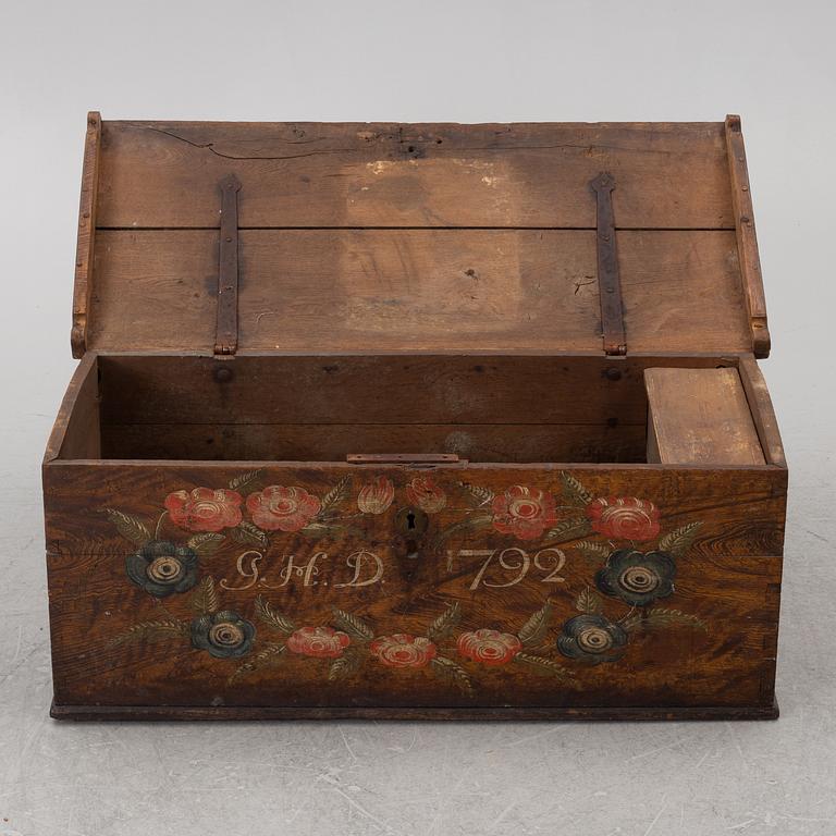 A chest, Sweden, dated 1792.