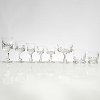 Göran Wärff, a glass service 68 pieces, "Prince", Kosta Boda.