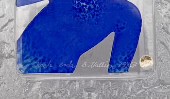 FAT, 4 st, glas, Bertil Vallien, Kosta Boda, signerade och numrerade, 1900-talets slut.