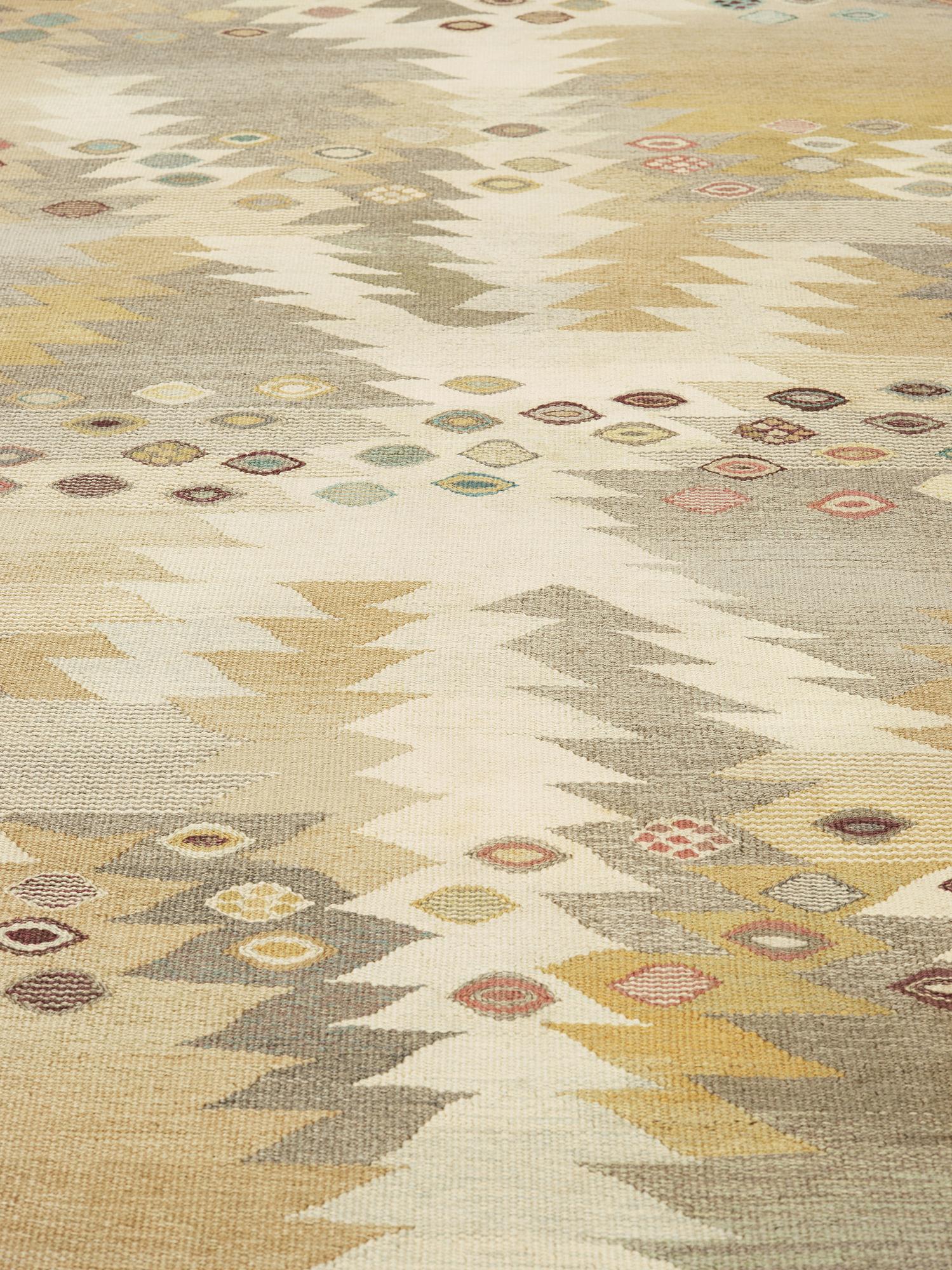 BARBRO NILSSON, matta, gobelängteknik, 272,5 x 195,5 cm, "Tånga, ljus", signerad AB MMF BN.