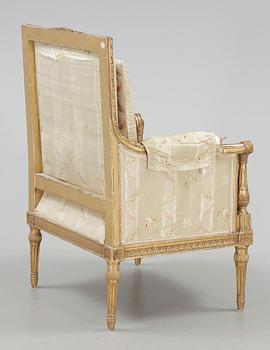 KARMSTOL, Louis XVI-stil, omkring sekelskiftet 1900.