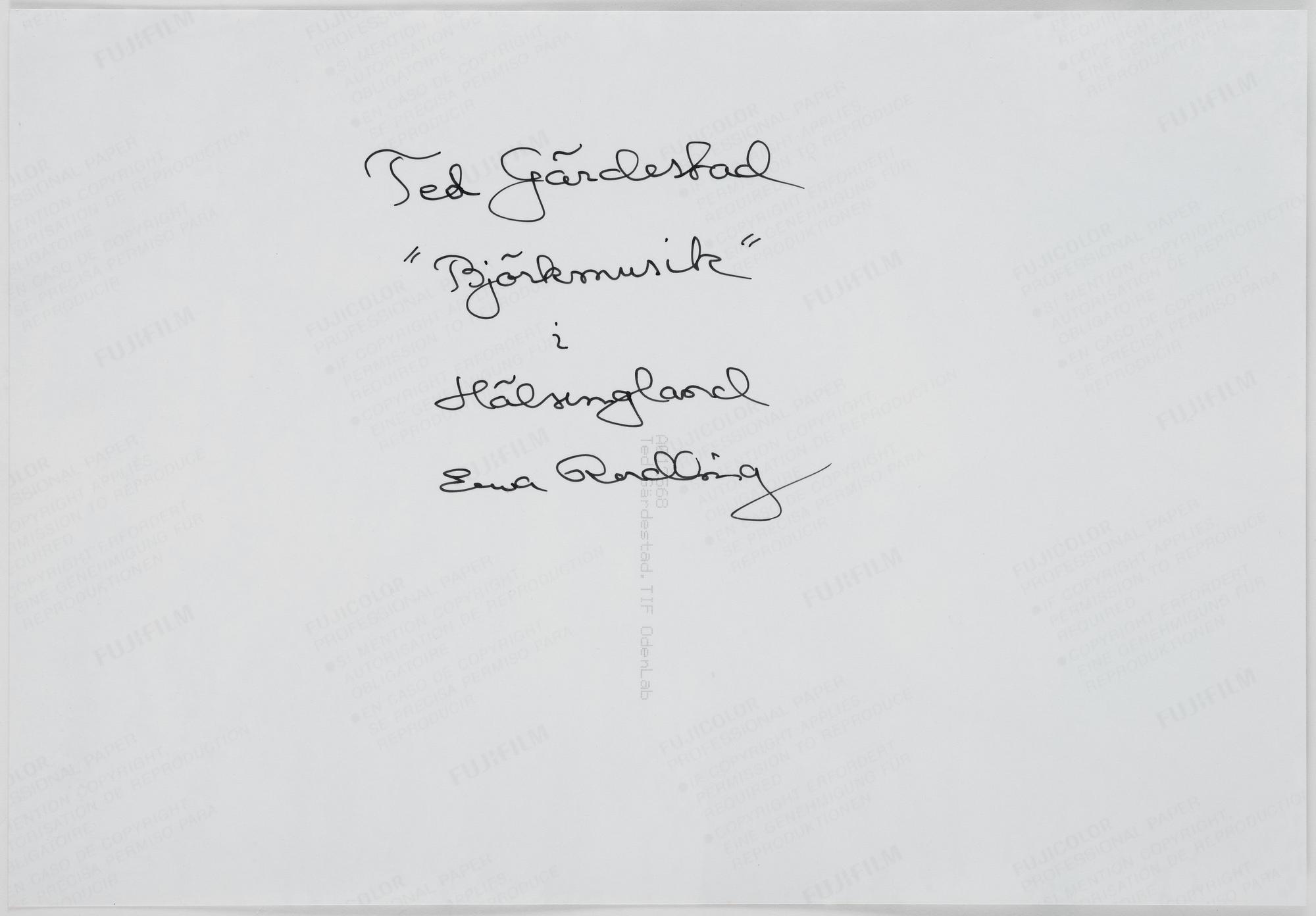 Ewa Rudling, "Ted Gärestad "Björkmusik" i Hälsingland".