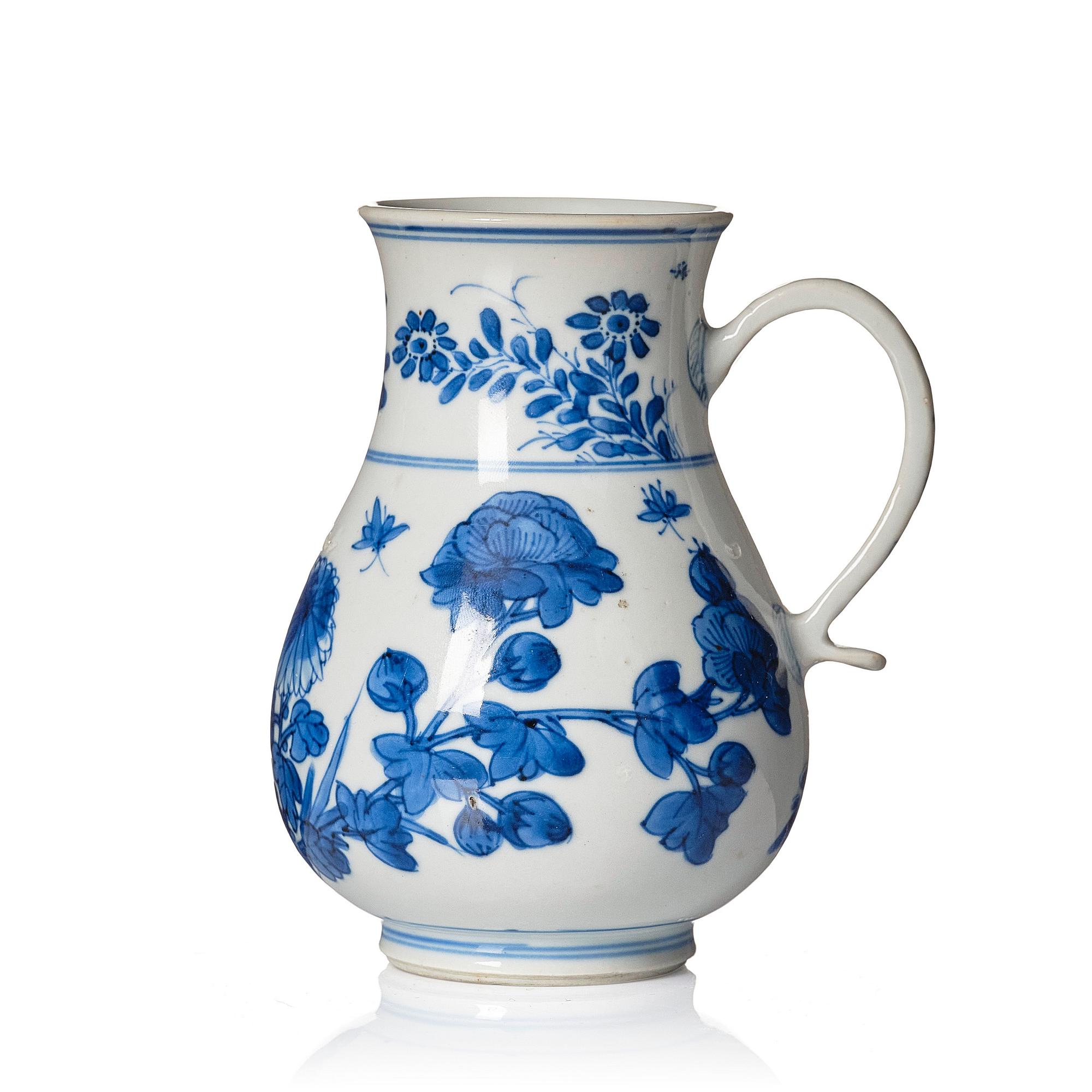 Kanna/stop, porslin. Qingdynastin, Kangxi (1662-1722).