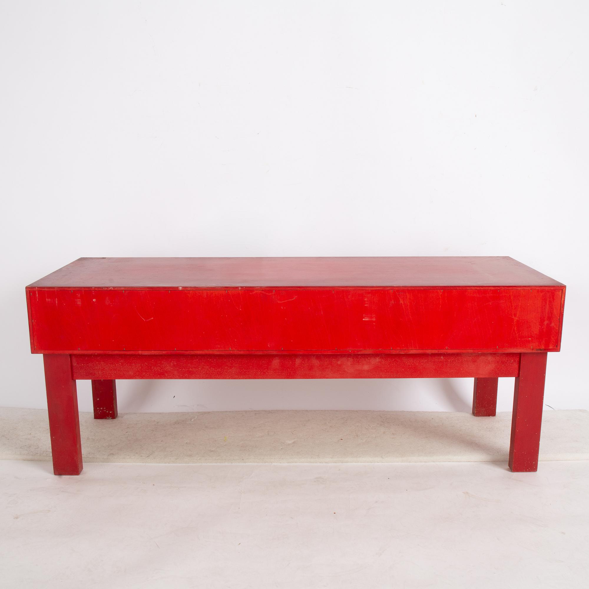 Ewa Wrangel and Lars-Göran Nilsson, hall furniture and mirror, Glas & Trä, Hovmantorp, second half of the 20th century.