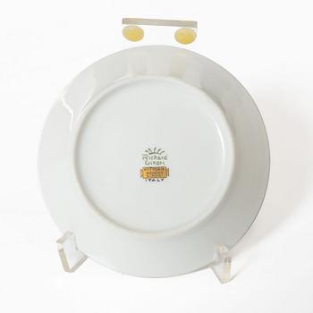 Richard Ginori, moccakoppar med fat, 10 st, porslin, "Fiesole", Italien, omkring år 2000.
