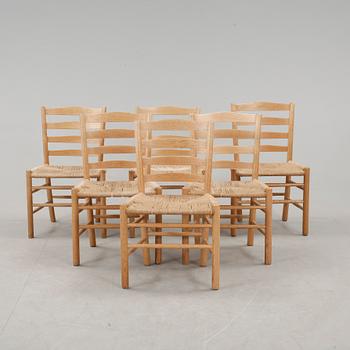 STOLAR, 6 st, "Kyrkstolen/Kirkestolen", Kaare Klint, Fritz Hansen, 1900-talets andra hälft.