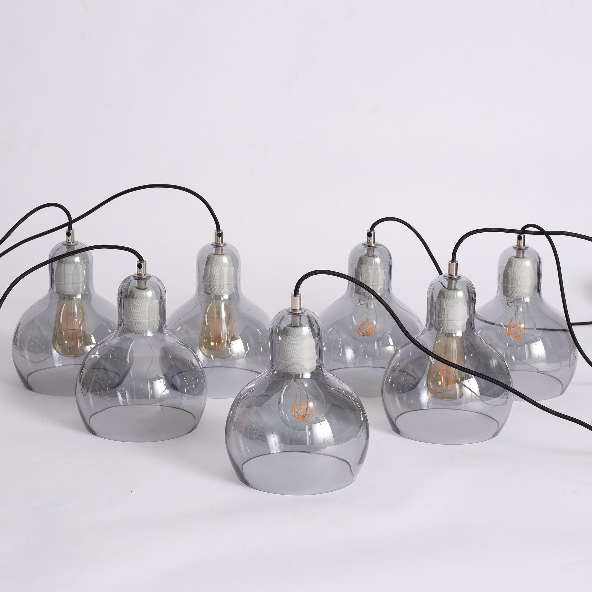 Sofie Refer, seven pendant lamps, "Mega Bulb", &Tradition.