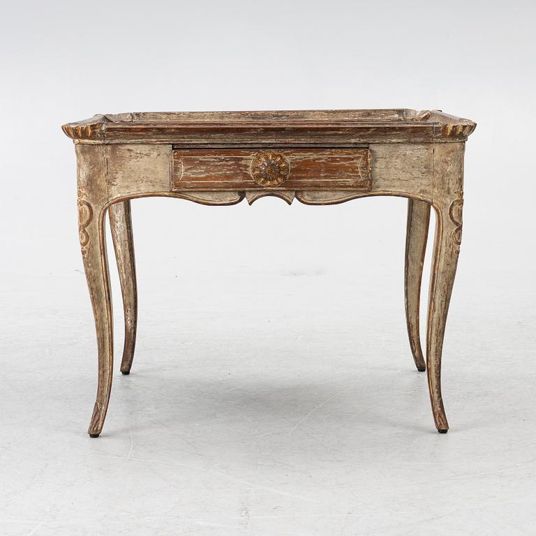 A Rococo table, 18th century.
