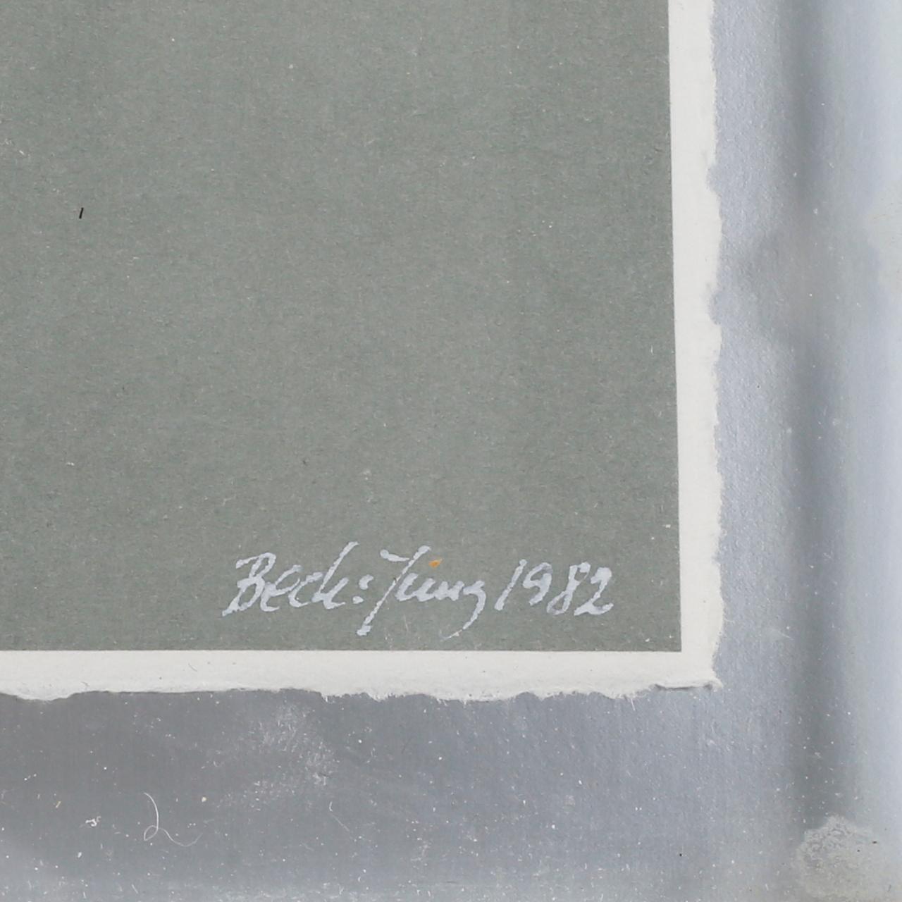 BECK & JUNG, grafiska blad, 2 st, signerade, numrerade 52/190 och daterade 1982.