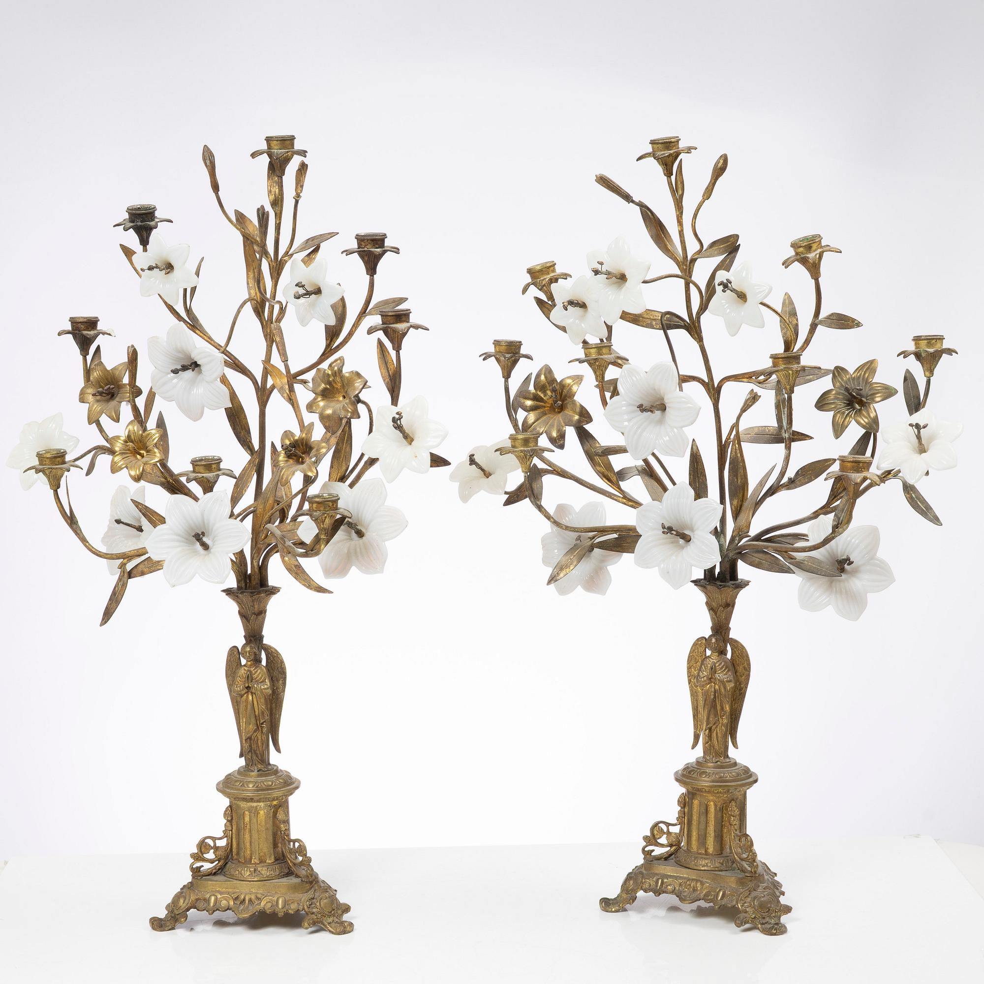 Kandelabrar, ett par, Frankrike, 1800-talets andra hälft.