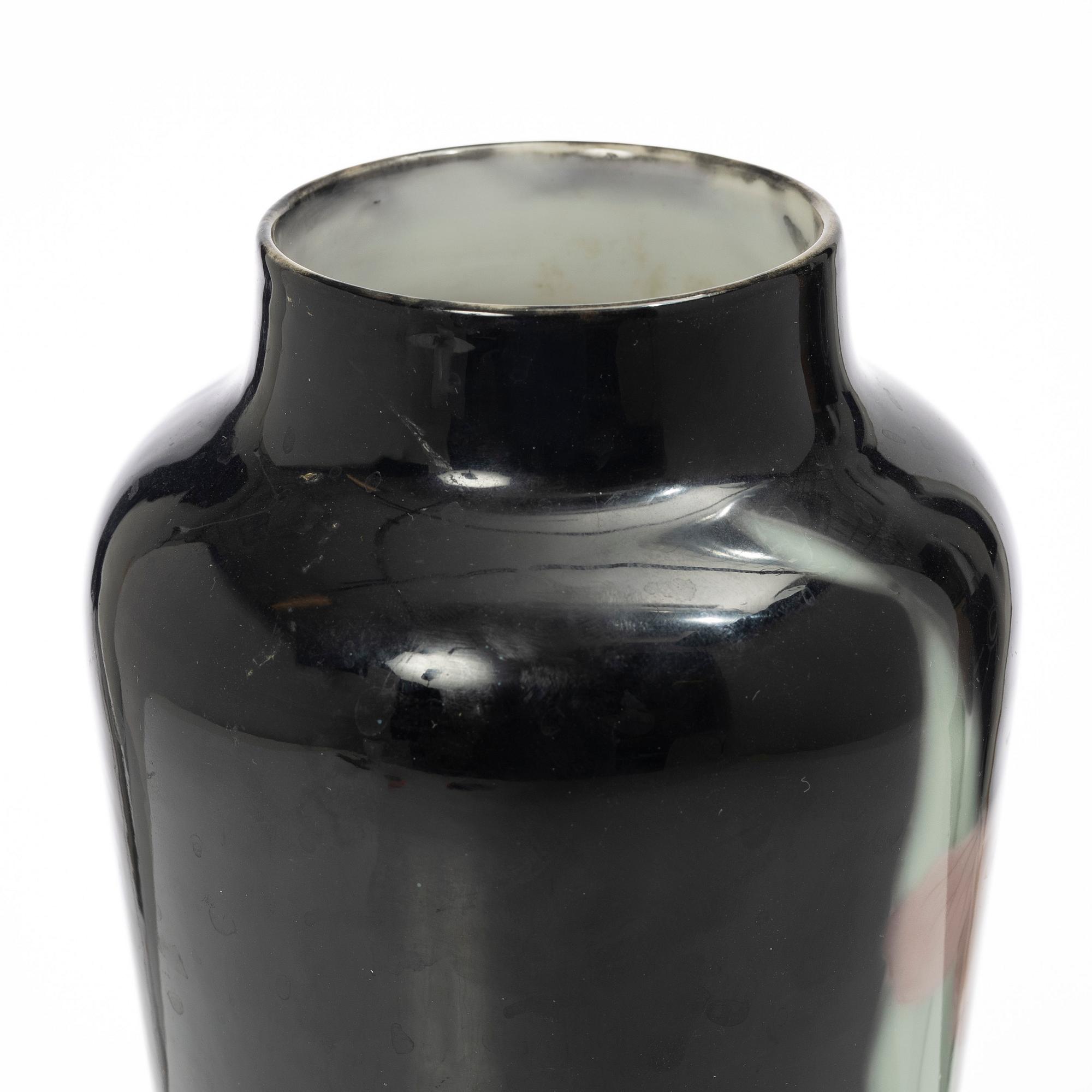 A porcelain "Rörstrand-Noir" vase, Rörstrand Sweden, 1930s.