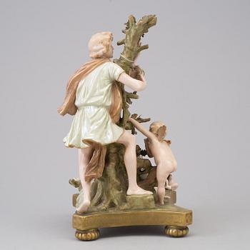 An Ernst Wahliss porcelain figure group, for Turn Wien, Austria, first half of the 20th century.