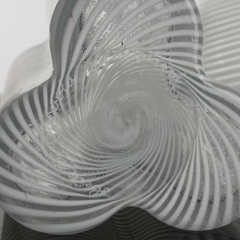 HEIKKI ORVOLA, four pieces, glass, signed, Nuutajärvi, Notsjö, Finland.
