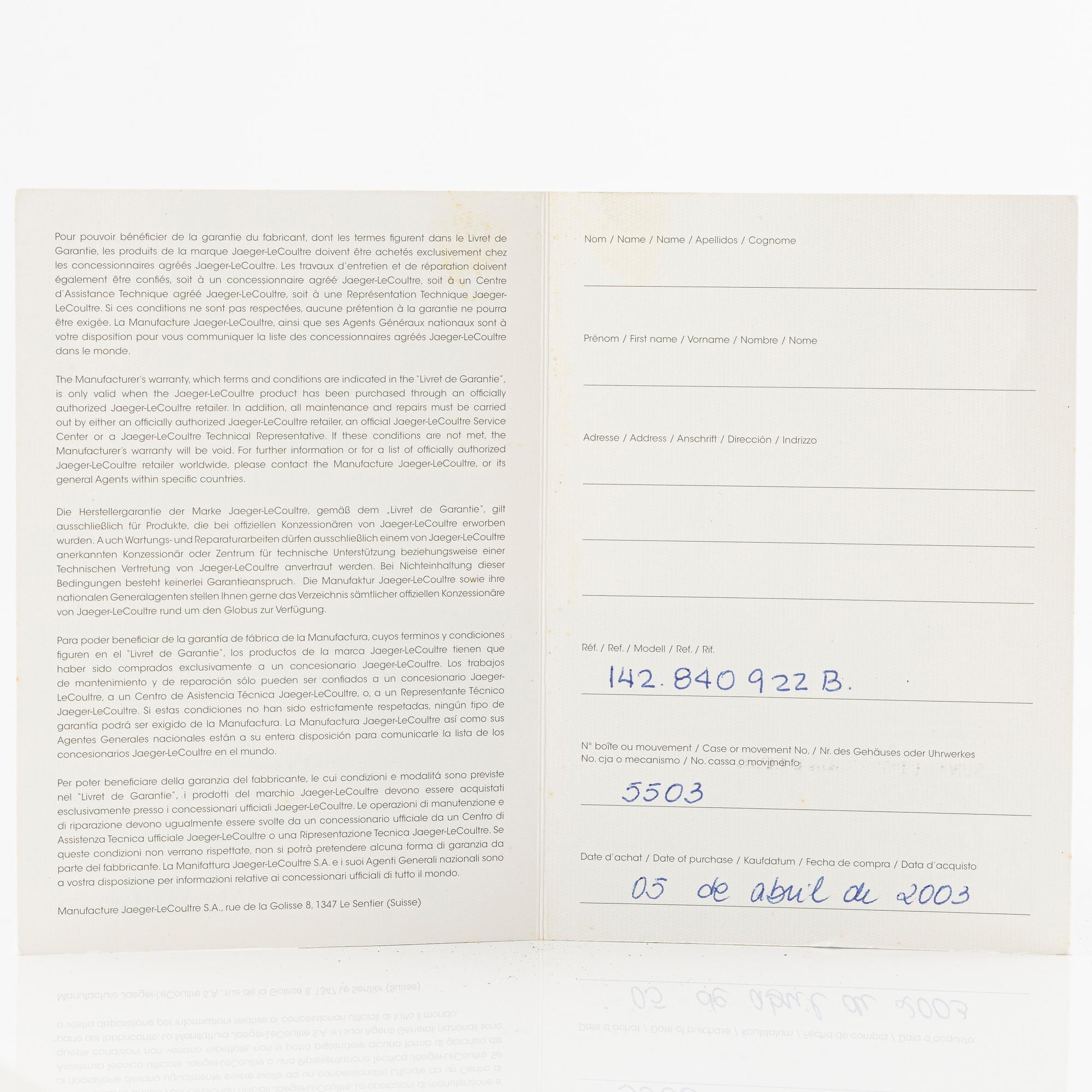 Jaeger-LeCoultre, Master Control Geographic, wristwatch, 38 mm.