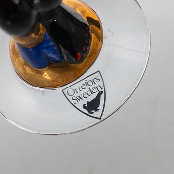 Gunnar Cyrén, a shot-glass, special edition for the Nobel 100 years jubilee, Orrefors, Sweden.