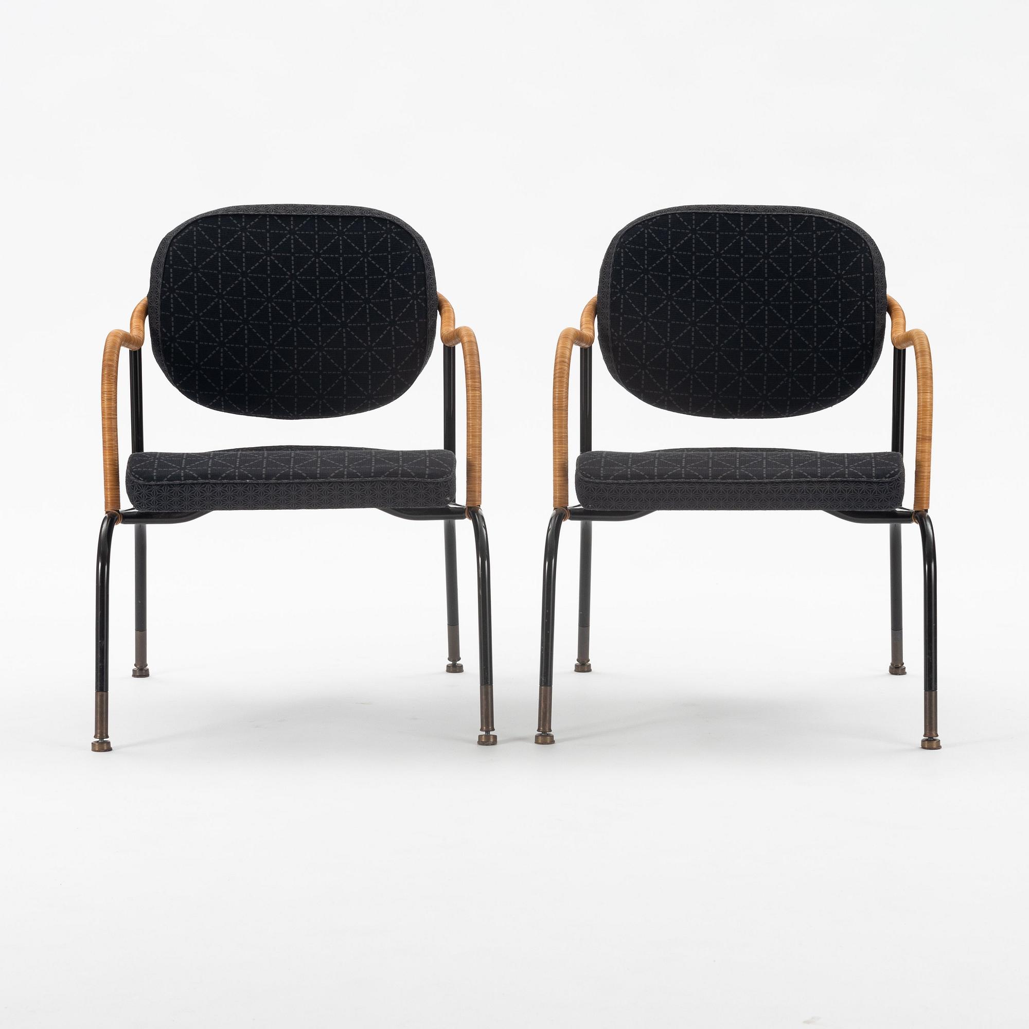 Mats Theselius, a pair of easy chairs, 'The Bamboo King', ed. 171-172/360, Källemo, Sweden, post 2000.