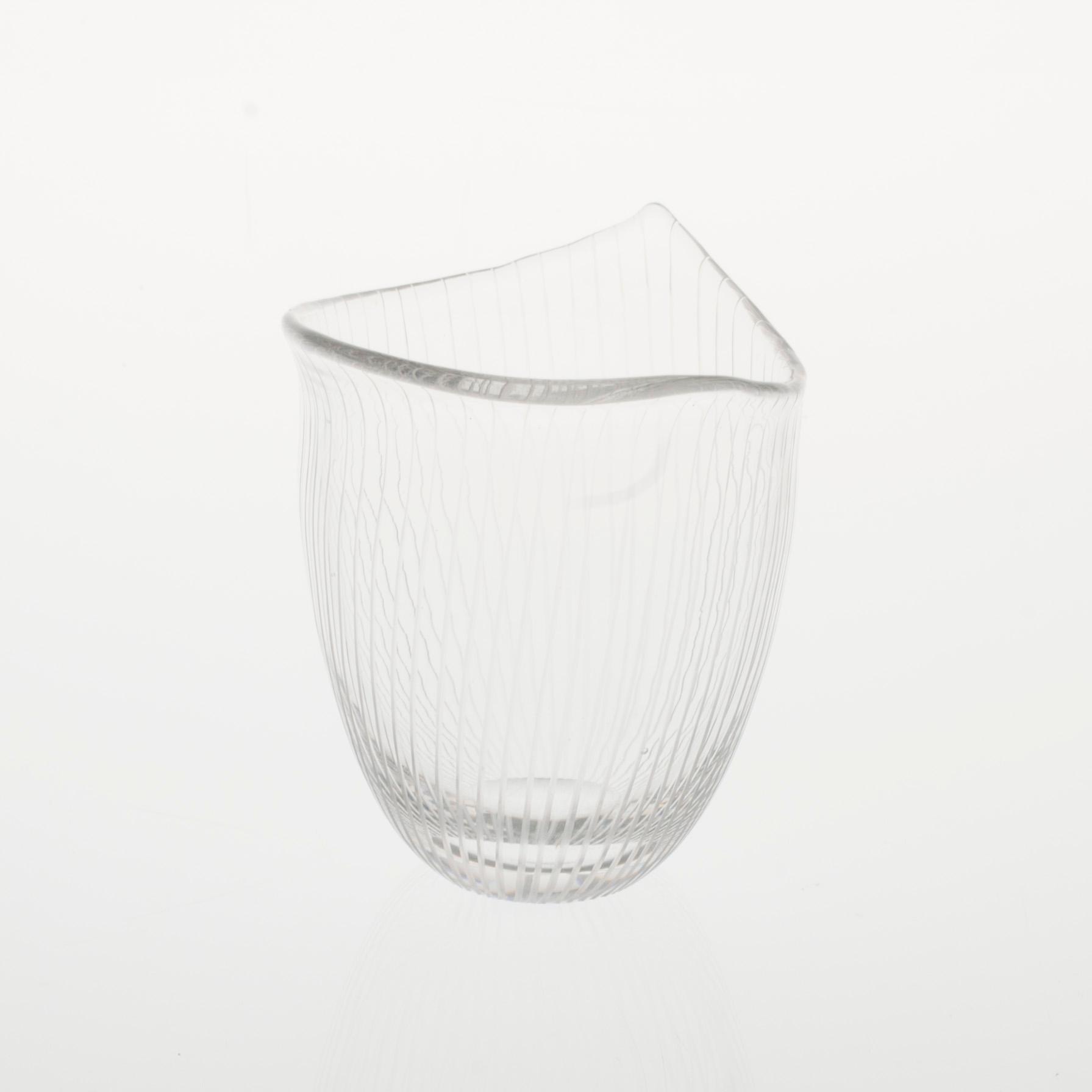 VAS, glas, signerad Tapio Wirkkala Iittala, modell 3512, 1950-tal.