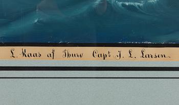 Astridus De Clerck, Toppsegelskonaren "L Kaas" af Thurö (Capt J. L. Larsen).